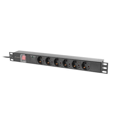 lanberg-pdu-rack-19-1u-10a-6x-schuko-negro-c14-2m