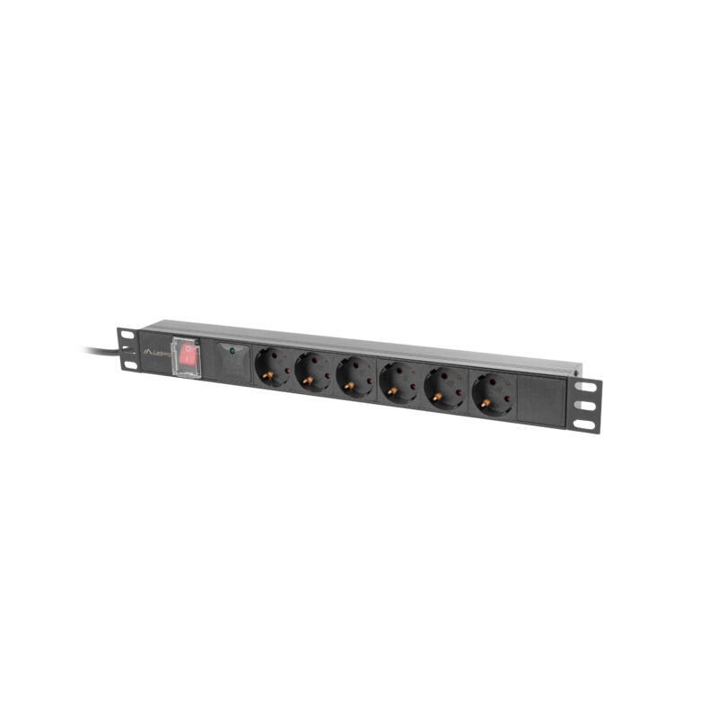 lanberg-pdu-rack-19-1u-10a-6x-schuko-negro-c14-2m lanberg-pdu-rack-19-1u-10a-6x-schuko-negro-c14-2m