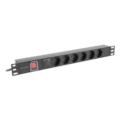 lanberg-pdu-rack-19-1u-10a-6x-schuko-negro-c14-2m