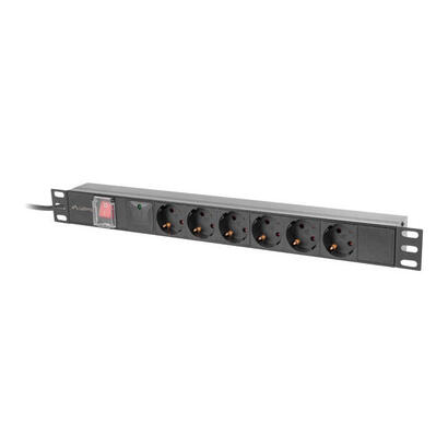 lanberg-pdu-rack-19-1u-10a-6x-schuko-negro-c14-2m