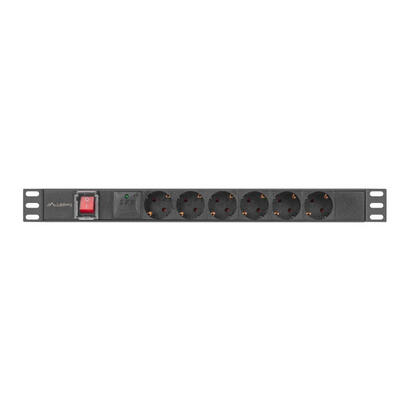 lanberg-pdu-rack-19-1u-10a-6x-schuko-negro-c14-2m