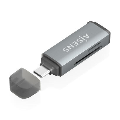 aisens-lector-de-tarjetas-sd-micro-sd-mmc-rs-mmc-mmc-micro-usb-c-gris