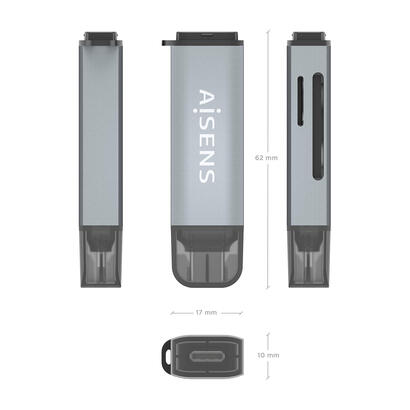 aisens-lector-de-tarjetas-sd-micro-sd-mmc-rs-mmc-mmc-micro-usb-c-gris