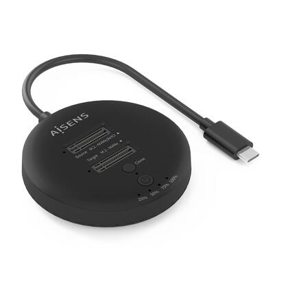aisens-estacion-de-docking-de-doble-bahia-nvme-a-usb-32-gen2x2-clone-negro