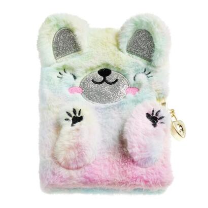 miquel-rius-back2fun-diario-secreto-peluche-oso-arcoiris-80-hojas-rayadas-de-papel-80gr-cierre-con-llave