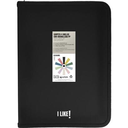 pack-de-2-unidades-grafoplas-carpeta-anillas-mixtas-4x25mm-con-cremallera-i-like-a4-pp-rigido-opaco-negro