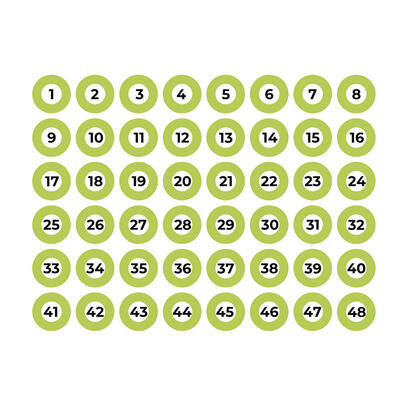 lamina-adhesiva-a4-numerada-1-48-verde-edm