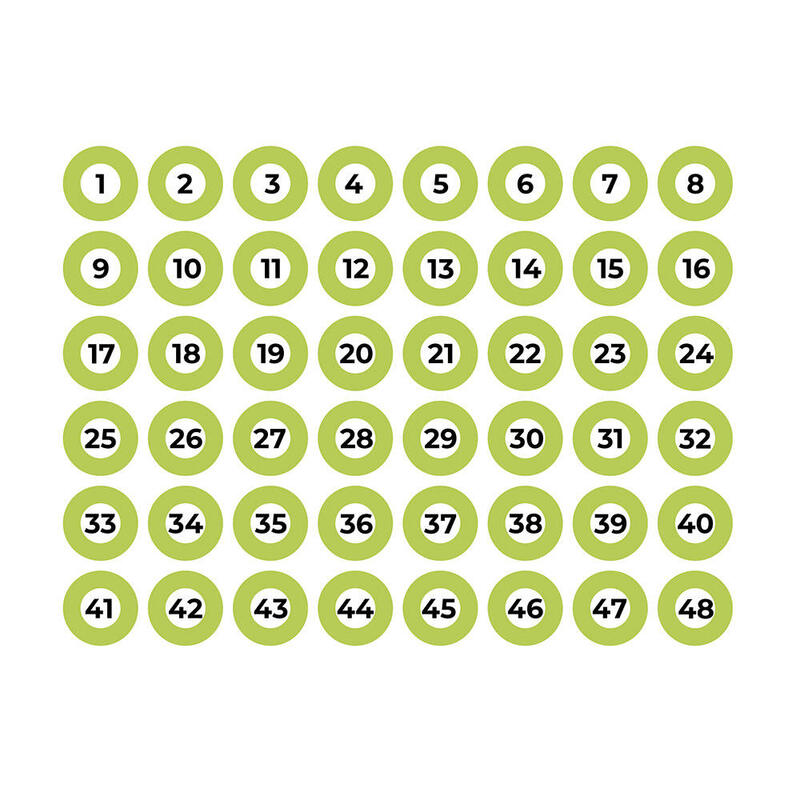lamina-adhesiva-a4-numerada-1-48-verde-edm