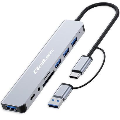 hub-adapter-8w1-usb-cusb-usb-c-4xusb-sdtf-card-jack-35mm-trrs