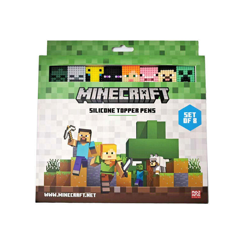 blister-8-boligrafos-punta-fina-topper-minecraft