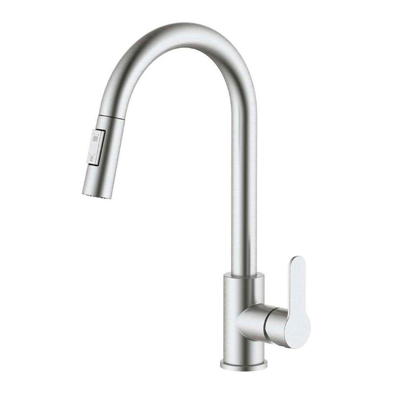 grifo-monomando-de-cocina-cano-alto-extraible-plateado-mate-serie-mino