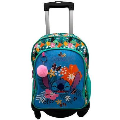 toybags-mochila-primaria-stitch-tropical-doble-compartimento-44x30x20cm-carro-negro