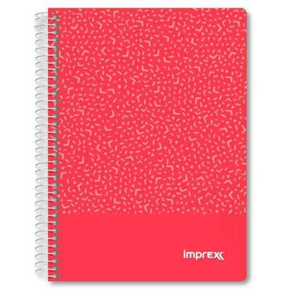 pack-de-4-unidades-imprex-cuaderno-espiral-tapa-pp-a5-80h-90gr-4x4-rojo