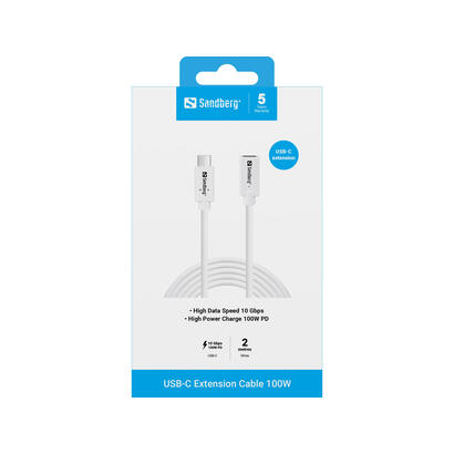 sandberg-136-55-cable-usb-usb-32-gen-2-31-gen-2-2-m-usb-c-blanco
