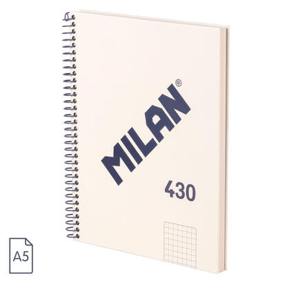 milan-serie-1918-cuaderno-espiral-formato-a5-cuadricula-5x5mm-80-hojas-de-95-grm2-microperforado-2-taladros-