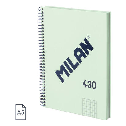 milan-serie-1918-cuaderno-espiral-formato-a5-cuadricula-5x5mm-80-hojas-de-95-grm2-microperforado-2-taladros-