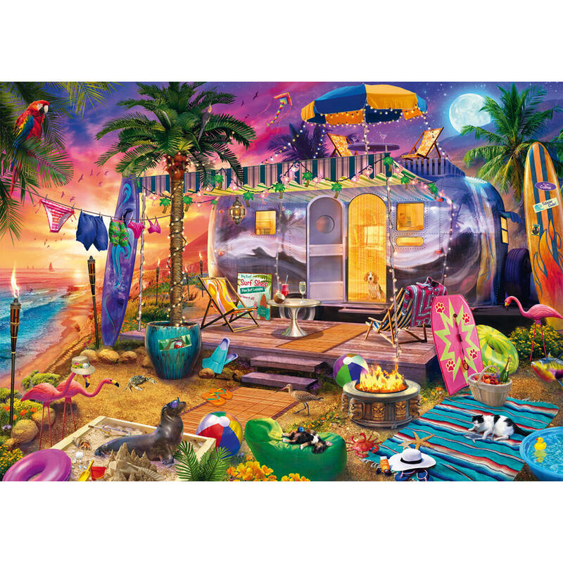 schmidt-spiele-jeff-haynie-con-la-caravana-junto-al-mar-puzzle-de-1000-piezas-58573