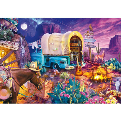 schmidt-spiele-jeff-haynie-camping-romantico-en-el-lejano-oeste-rompecabezas-de-1000-piezas-58576