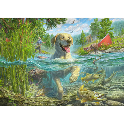 puzzle-de-1000-piezas-de-mark-fredrickson-dog-love-labrador-amarillo-en-busca-de-peces-58557