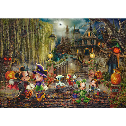 schmidt-spiele-thomas-kinkade-studios-disney-dreams-collection-mickey-y-minnie-halloween-fun-puzzle-1000-piezas-58033