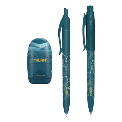 milan-caja-regalo-serie-lava-con-boligrafo-p1-portaminas-pl1-05-y-afilaborra-capsule-azul