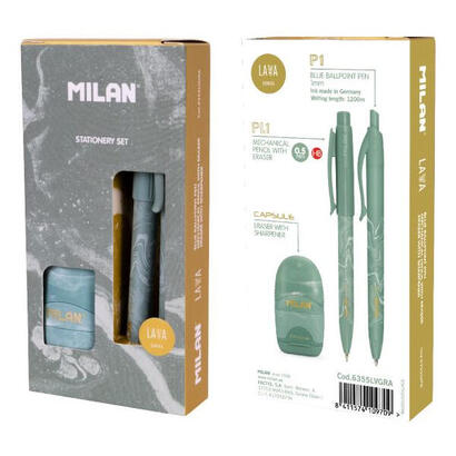 milan-caja-regalo-serie-lava-con-boligrafo-p1-portaminas-pl1-05-y-afilaborra-capsule-verde