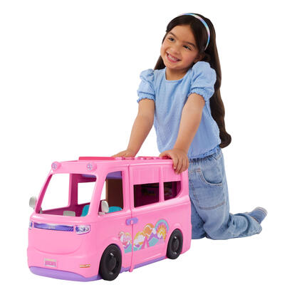 mattel-barbie-super-abenteuer-camper-spielset-mit-dachzelt-grill-mit-farbwechseleffekt-und-60-zubehorteilen-hrj78