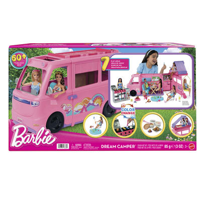 mattel-barbie-super-abenteuer-camper-spielset-mit-dachzelt-grill-mit-farbwechseleffekt-und-60-zubehorteilen-hrj78