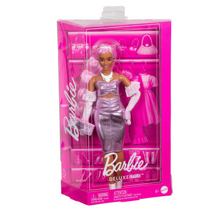 lalka-barbie-deluxe-style-1-metaliczna-rozowa-sukienka lalka-barbie-deluxe-style-1-metaliczna-rozowa-sukienka