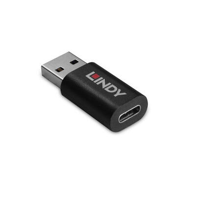 lindy-71264-cambiador-de-genero-para-cable-usb-type-a-usb-type-c-negro