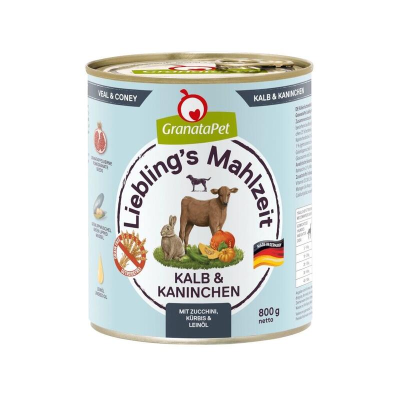 granatapet-liebling-s-mahlzeit-veal-and-coney-comida-humeda-para-perros-800g
