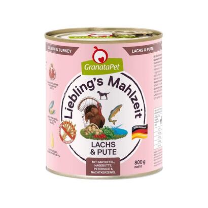 granatapet-liebling-s-mahlzeit-salmon-and-turkey-comida-humeda-para-perros-800g
