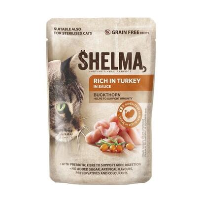 shelma-rich-in-turkey-in-sauce-comida-humeda-para-gatos-85g