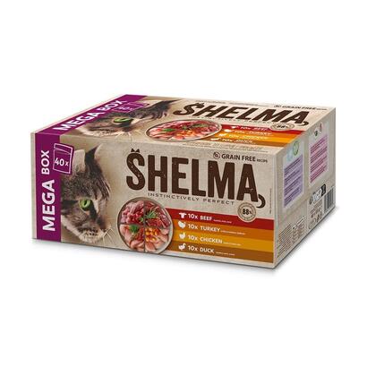 shelma-with-chicken-beef-duck-and-turkey-comida-humeda-para-gatos-40x85g