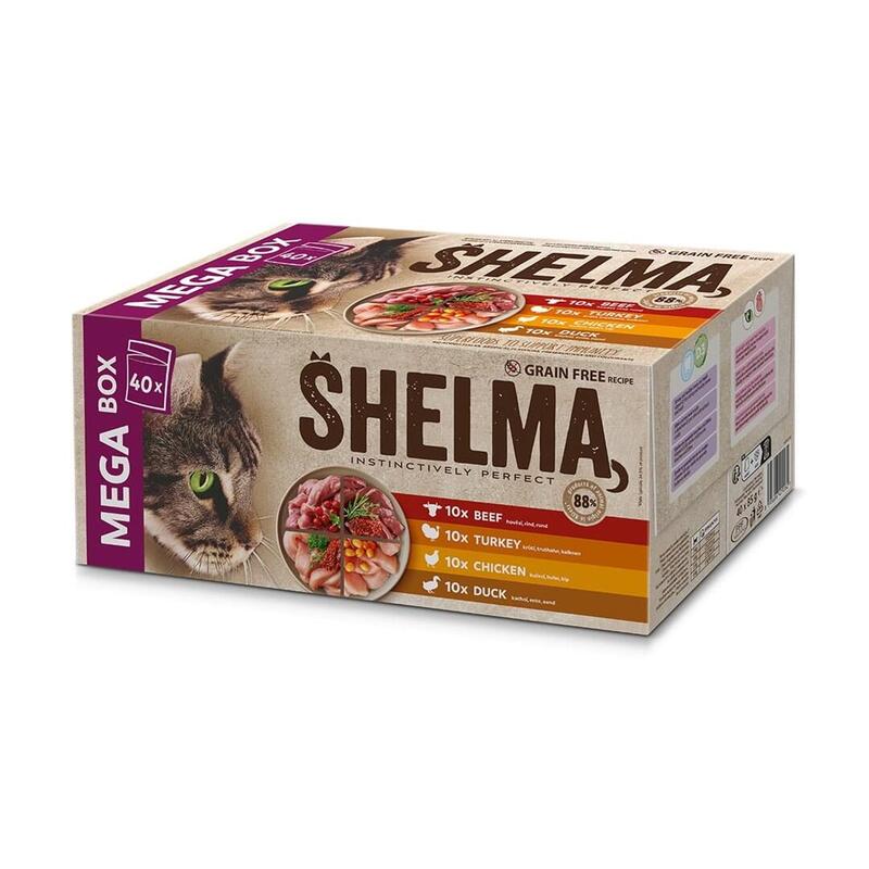 shelma-with-chicken-beef-duck-and-turkey-comida-humeda-para-gatos-40x85g