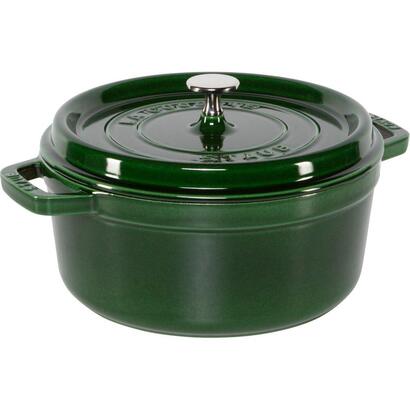 staub-la-cocotte-24cm-rund-basilikum-grun-gusseisen