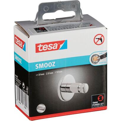 tesa-smooz-adhesive-hook-40318-chrome-round-design