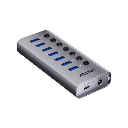 unitek-hub-usb-a-30-7w1-5gbps-z-przelacznikami-portow