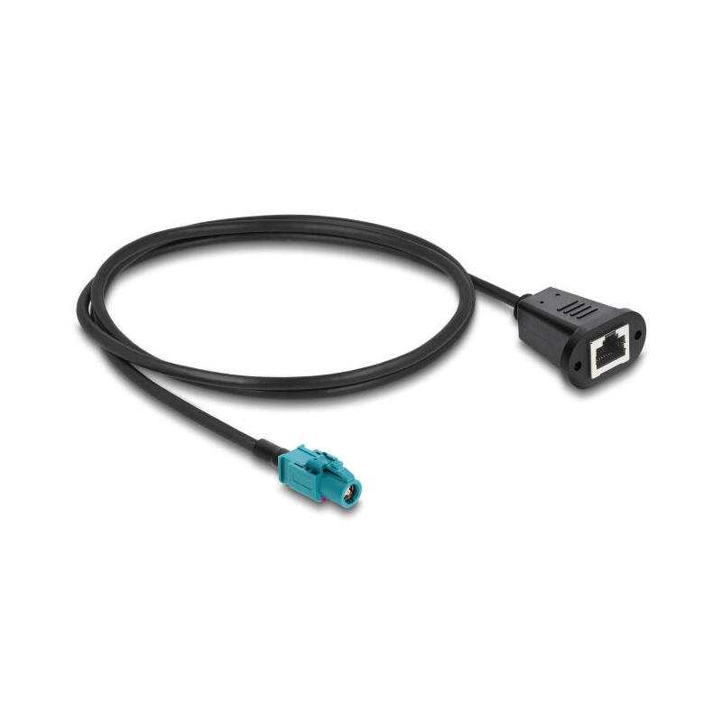 delock-90700-cable-coaxial-1-m-hsd-z-rj-45-negro-azul