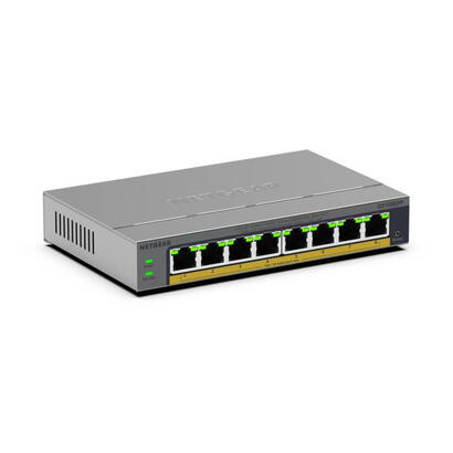 netgear-gs108epp-no-administrado-gigabit-ethernet-101001000-energia-sobre-ethernet-poe-montaje-en-paredescritorio-gris