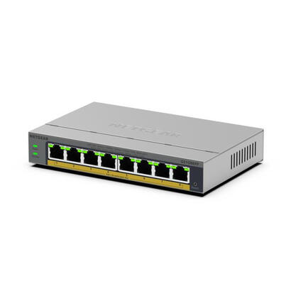 netgear-gs108epp-no-administrado-gigabit-ethernet-101001000-energia-sobre-ethernet-poe-montaje-en-paredescritorio-gris