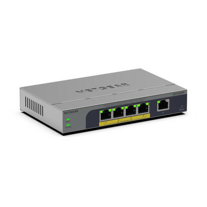 netgear-gs105epp-no-administrado-gigabit-ethernet-101001000-energia-sobre-ethernet-poe-montaje-en-paredescritorio-gris