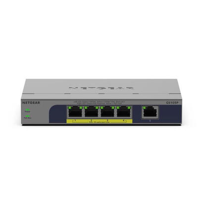 netgear-gs105p-no-administrado-gigabit-ethernet-101001000-energia-sobre-ethernet-poe-montaje-en-paredescritorio-gris