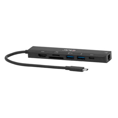 hub-club3d-csv-2553-de-interfaz-usb-tipo-c-5000-mbits-negro