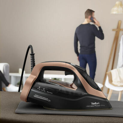 plancha-tefal-ultimate-power-pro-fv9e50-vapor-seco-durilium-airglide-autoclean-soleplate-3200-w-negro-cobre