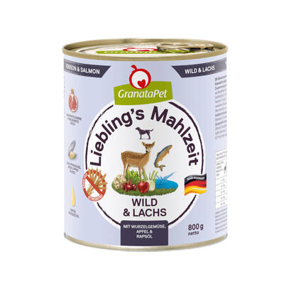granatapet-liebling-s-mahlzeit-venison-and-salmon-comida-humeda-para-perros-800g