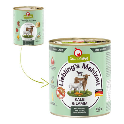 granatapet-liebling-s-mahlzeit-veal-and-lamb-comida-humeda-para-perros-800g