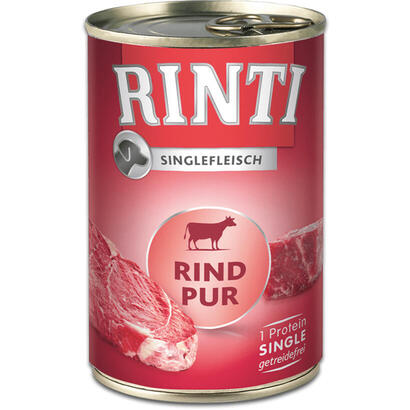 rinti-singlefleisch-pur-beef-comida-humeda-para-perros-400g