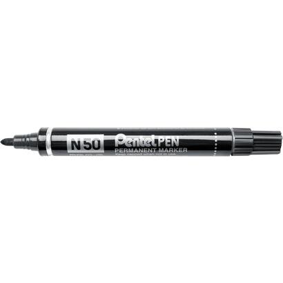 pack-de-12-unidades-pentel-pen-n50-rotulador-permanente-punta-de-43mm-resistente-a-agua-y-luz-negro