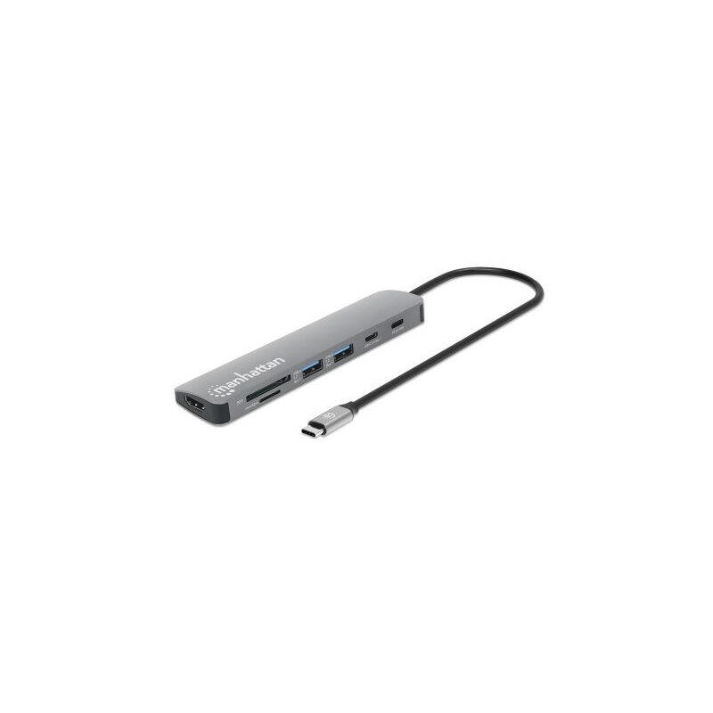 manhattan-usb-c-pd-a-hdmi-7-in-1-4k-dockingmation-gris manhattan-usb-c-pd-a-hdmi-7-in-1-4k-dockingmation-gris